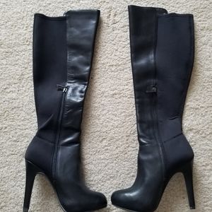 Black Jessica Simpson Avalona stilletto boots
